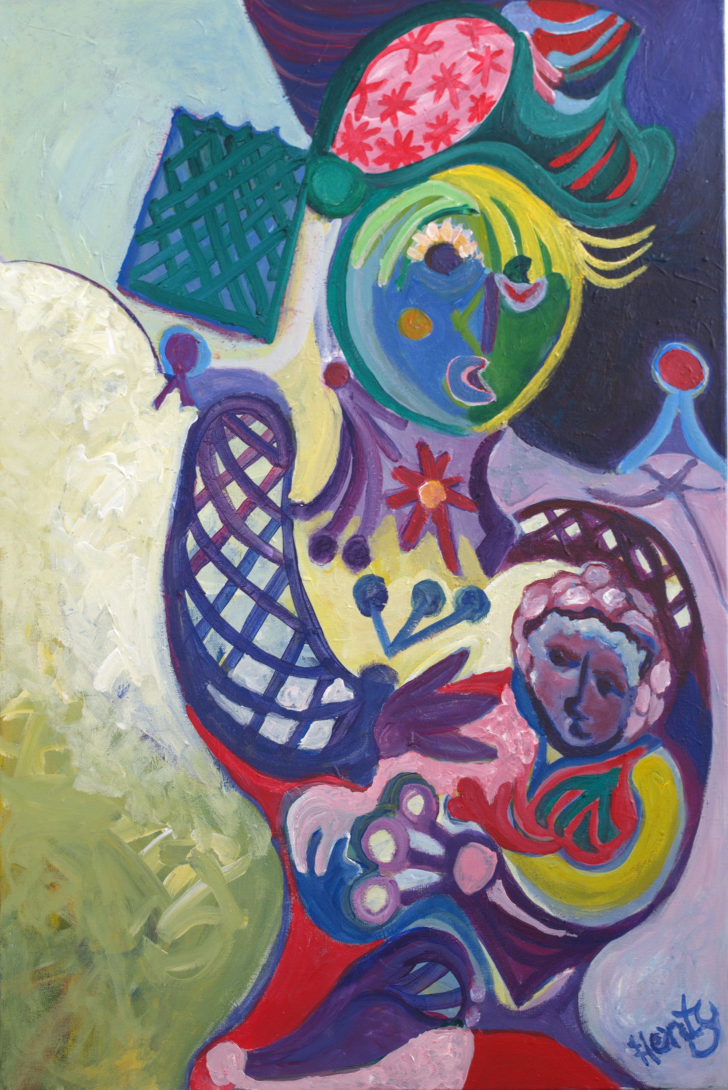 Guardian at the Threshold, 24"x36", Acrylic on Canvas, 2025