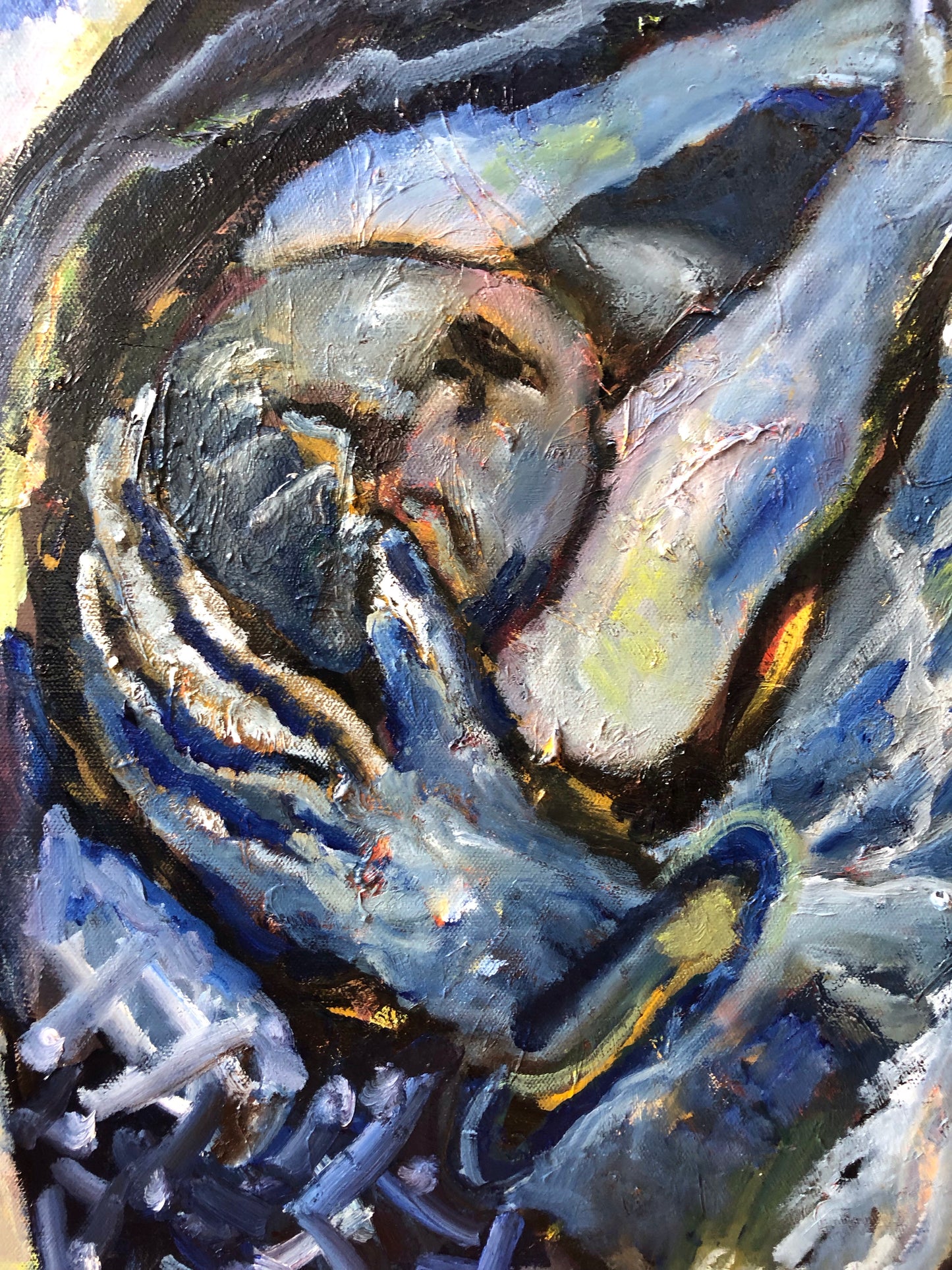 Blue Madonna and Christ