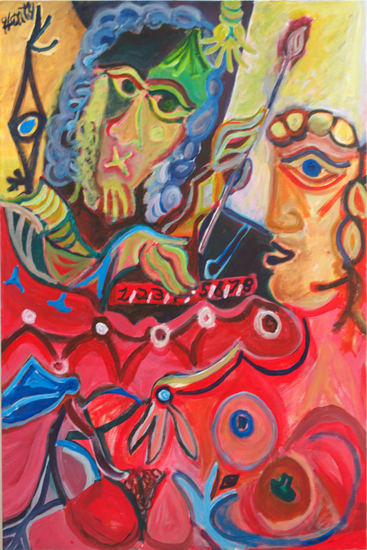 Artist And Model, 24"x36", Acrylic on Canvas, 2025,