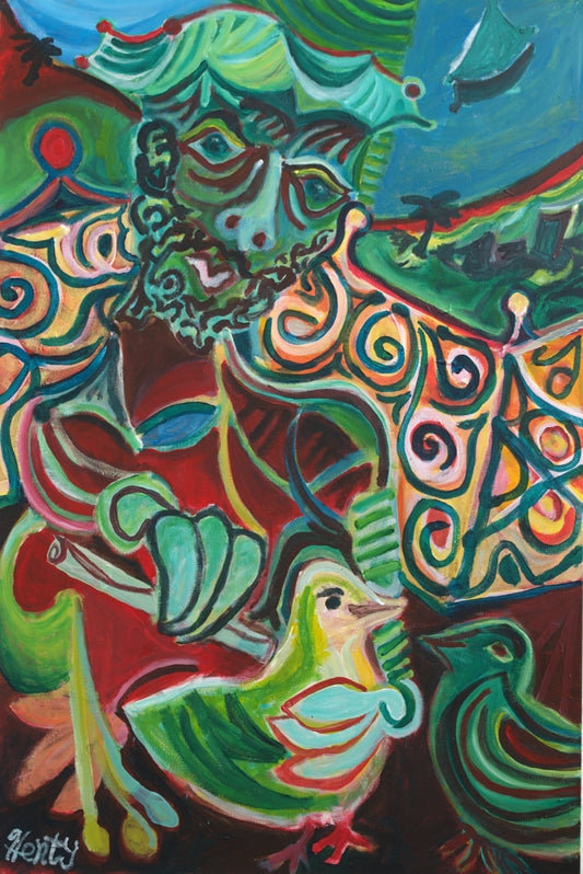 Messenger of Freedom, 24"x36", Acrylic on Canvas, 2025